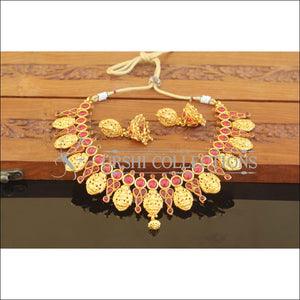 Designer Gold Plated Temple Necklace Set M2498 - Necklace Set