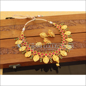 Designer Gold Plated Temple Necklace Set M2499 - Necklace Set