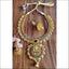 DESIGNER GOLD PLATED TEMPLE NECKLACE SET UTV1032