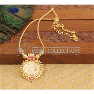 Designer gold plated Temple Necklace U-19 - Necklace Set