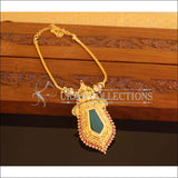 Designer Gold Plated Temple Palakka Necklace M2107 - Set