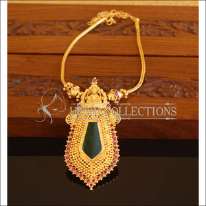 Designer Gold Plated Temple Palakka Necklace M2107 - Set
