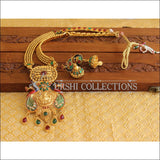 Designer Gold Plated Temple Peacock Necklace Set M2069 - Necklace Set