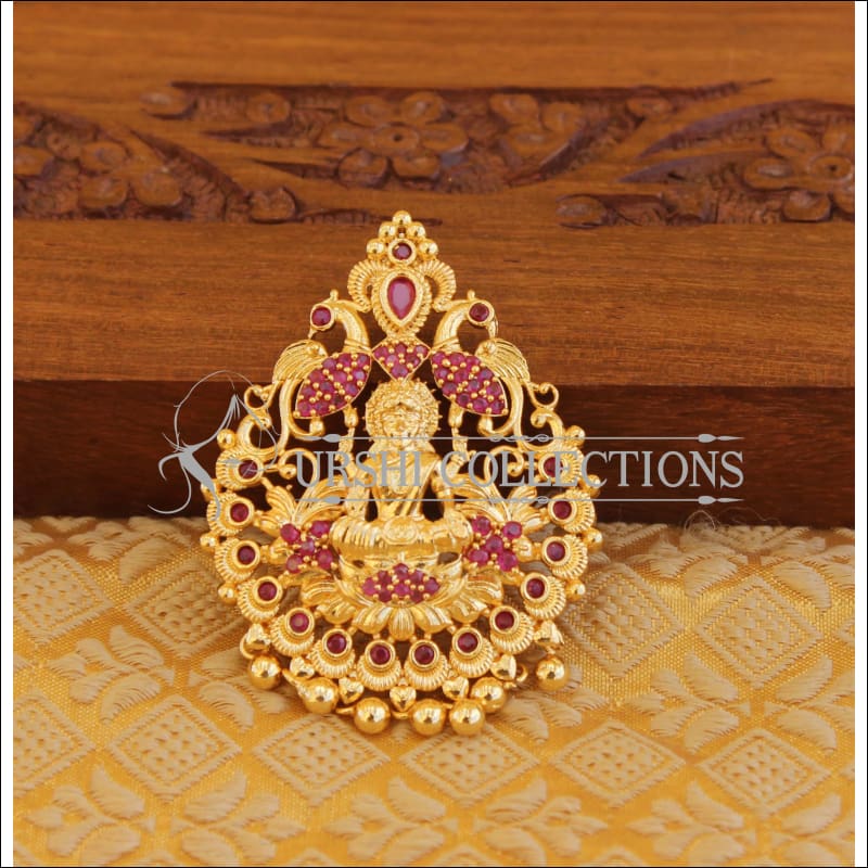 Designer gold plated Temple pendant M1139 - Pendant Set