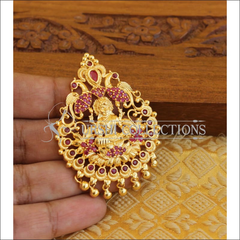 Designer gold plated Temple pendant M1139 - Pendant Set