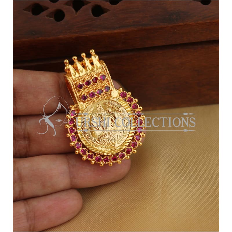 Designer gold plated temple pendant M976 - Pendant Set