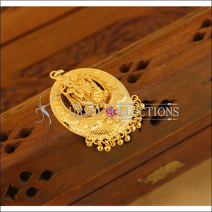 Designer gold plated Temple radha krishna pendant M992 - Pendant Set