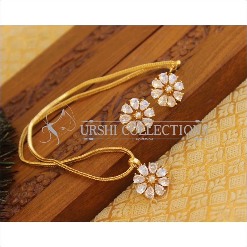 Designer Goldplated stone pendant set M1024 - Pendant Set