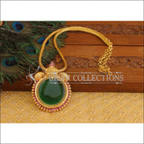 Designer Green and Red Palakka 2 In 1 Necklace U-13 - Necklace Set