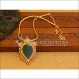 Designer Green and Red Palakka 2 In 1 Necklace U-16 - Necklace Set