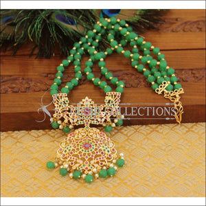 Designer Green pumpkin beads handmade necklace M756 - Necklace Set