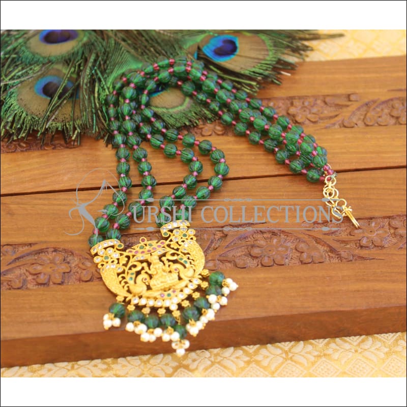 Designer Handmade pumpkin beads temple necklace M762 - Necklace Set