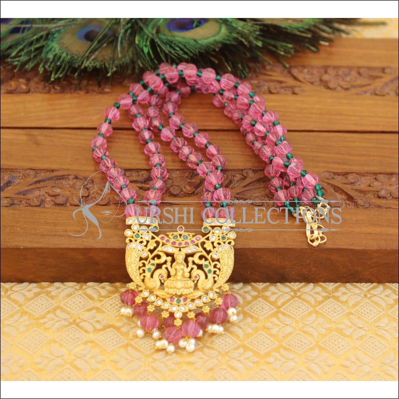 Designer Handmade pumpkin beads temple necklace M763 - Necklace Set