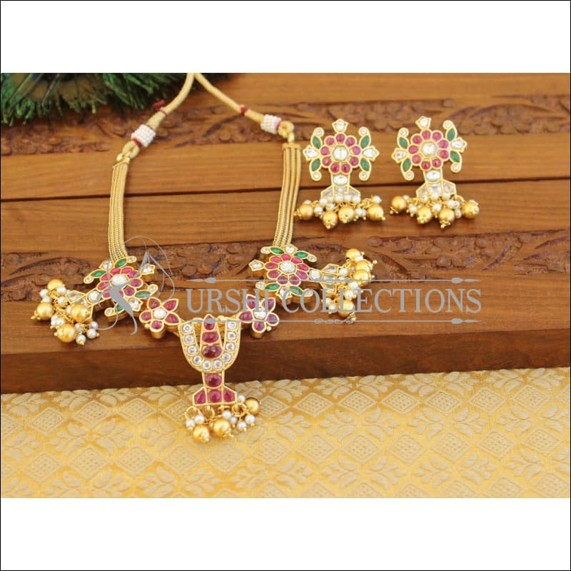 Designer Kempu Balaji Necklace set M1196 - Necklace Set