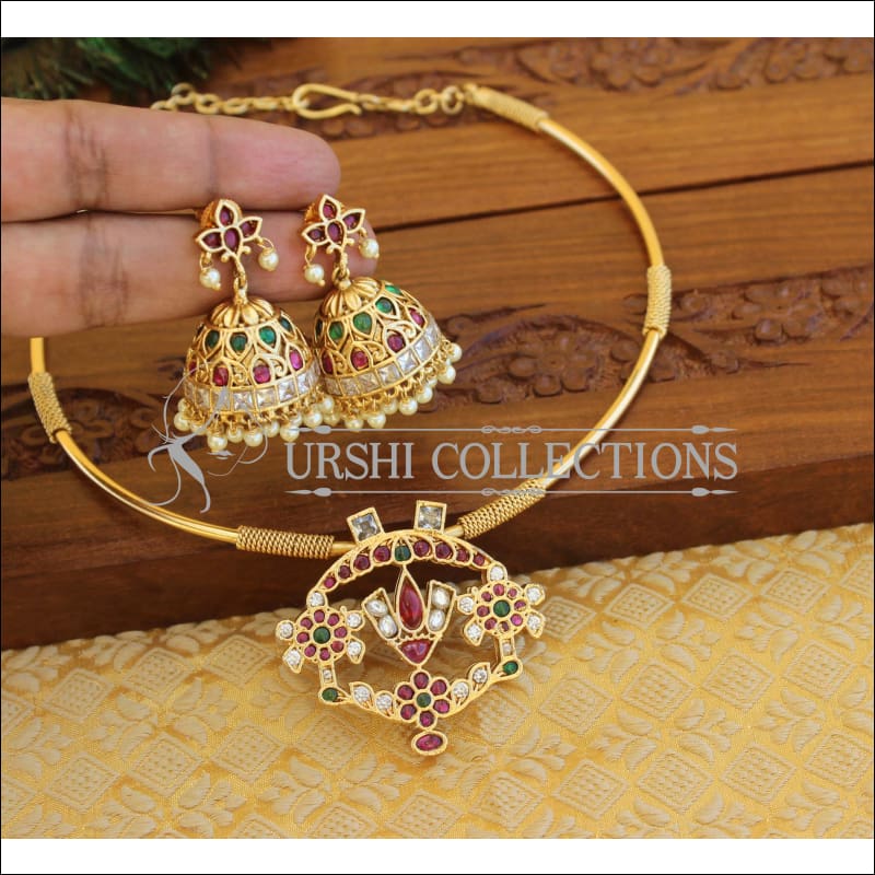 Designer Kempu Balaji Necklace set M1197 - Necklace Set