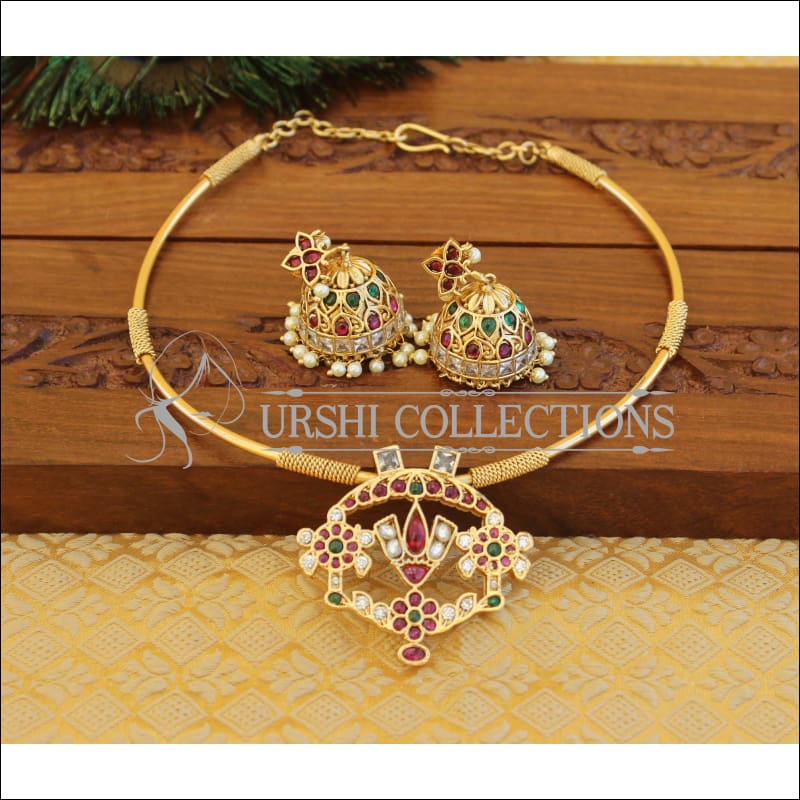 Designer Kempu Balaji Necklace set M1197 - Necklace Set