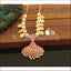 Designer kempu gold plated coin necklace M1184