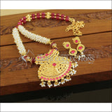 Designer Kempu Handmade necklace M1185 - Necklace Set