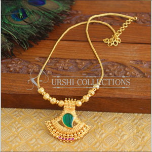 Designer Kerala gold plated palakka Mango necklace U-20 - Necklace Set