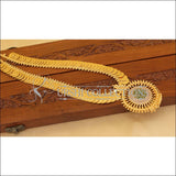 Designer Kerala style gold plated temple long necklace M974 - Necklace Set