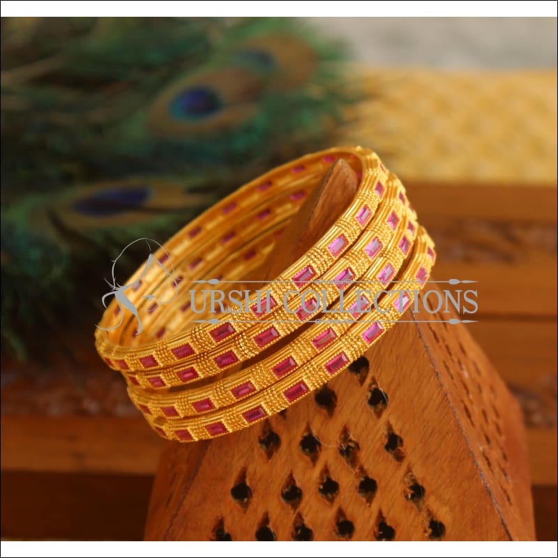 Designer Matte Finish CZ Bangles M1802 - 2.4 - Bangles