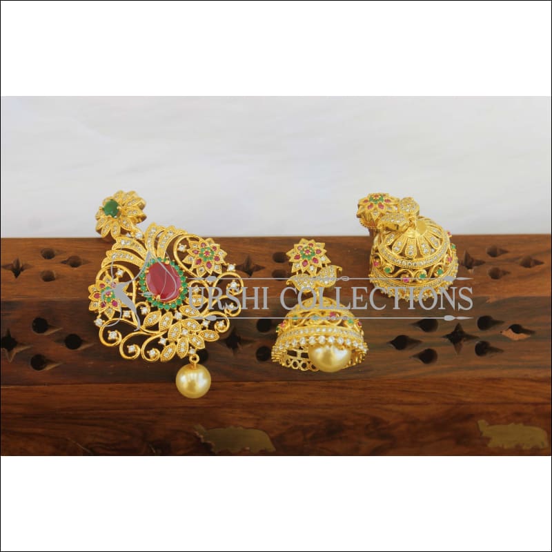 Designer Matte Finish CZ Pendant Set M2581 - Pendant Set