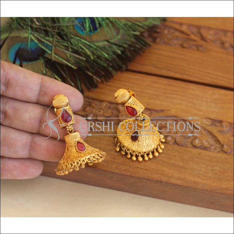 Designer Matte Finish Earrings M2844 - EARRINGS