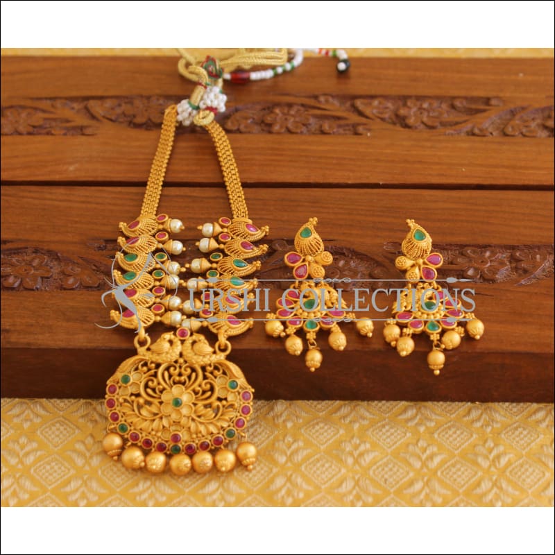 Designer Matte Finish Mango Necklace Set M2025 - Necklace Set