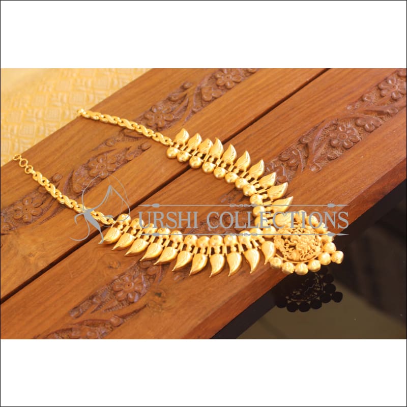 Designer Matte Finish Mango Temple Necklace M2076 - Set