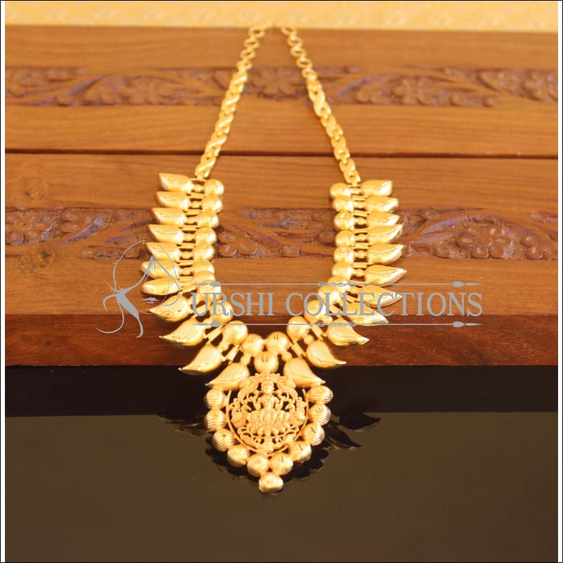 Designer Matte Finish Mango Temple Necklace M2076 - Set