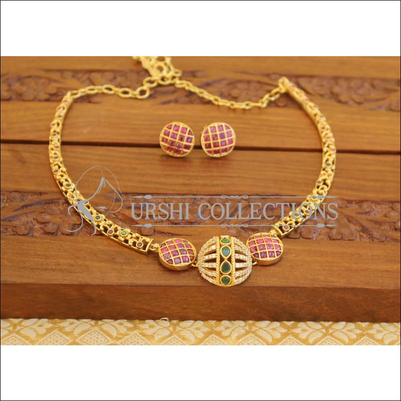 Designer matte finish Necklace M646 - Necklace Set