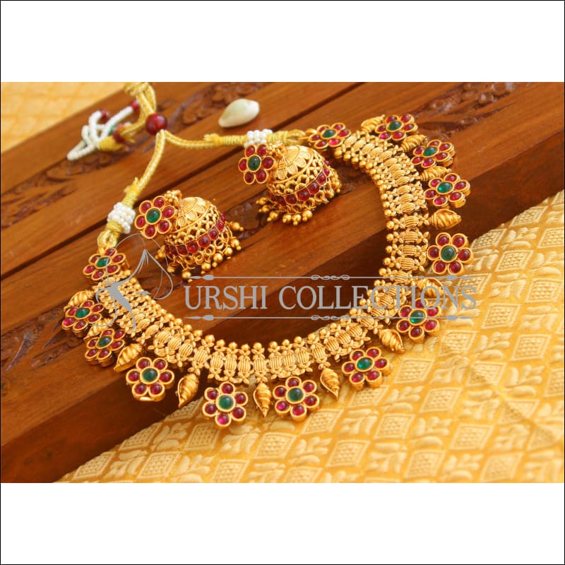 Designer matte finish necklace M671 - Necklace Set