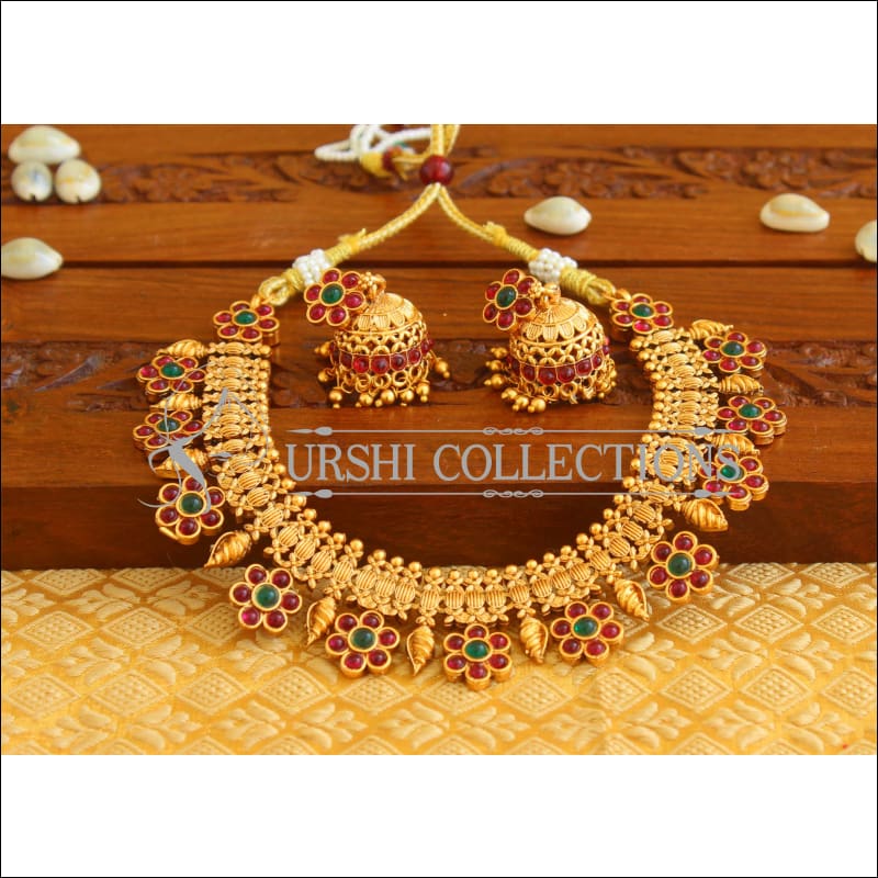 Designer matte finish necklace M671 - Necklace Set