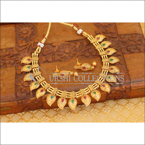 Designer matte finish necklace M672 - Necklace Set