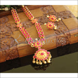 Designer matte finish necklace set M721 - PINK - Necklace Set
