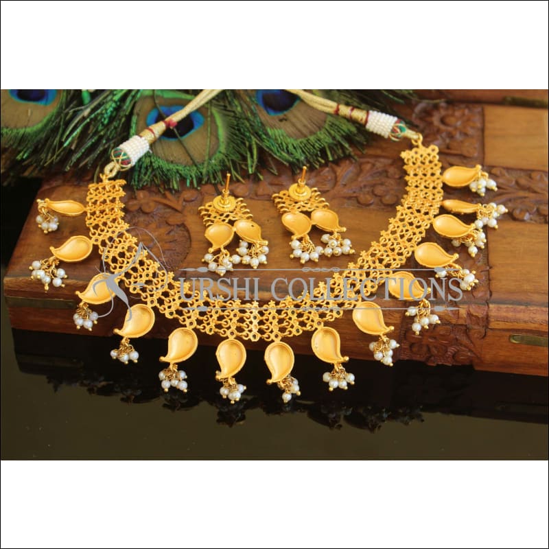 Designer matte finish necklace set M726 - Necklace Set