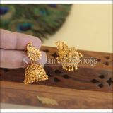 Designer Matte Finish Peacock Earrings M2827 - EARRINGS