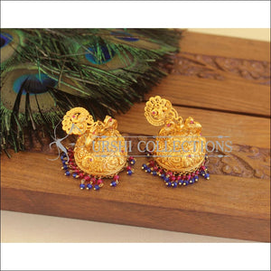 Designer Matte Finish Peacock Earrings M2845 - EARRINGS