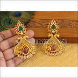 Designer matte finish peacock earrings U-37 - EARRINGS