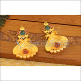 Designer matte finish peacock earrings U-37 - EARRINGS