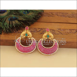 Designer Matte Finish Ruby Peacock Earrings M2848 - EARRINGS