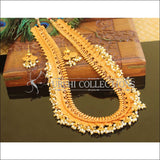 Designer matte finish temple long necklace set M733 - Necklace Set