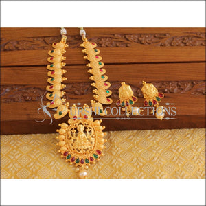 Designer Matte Finish Temple Mango Necklace Set M2062 - Necklace Set