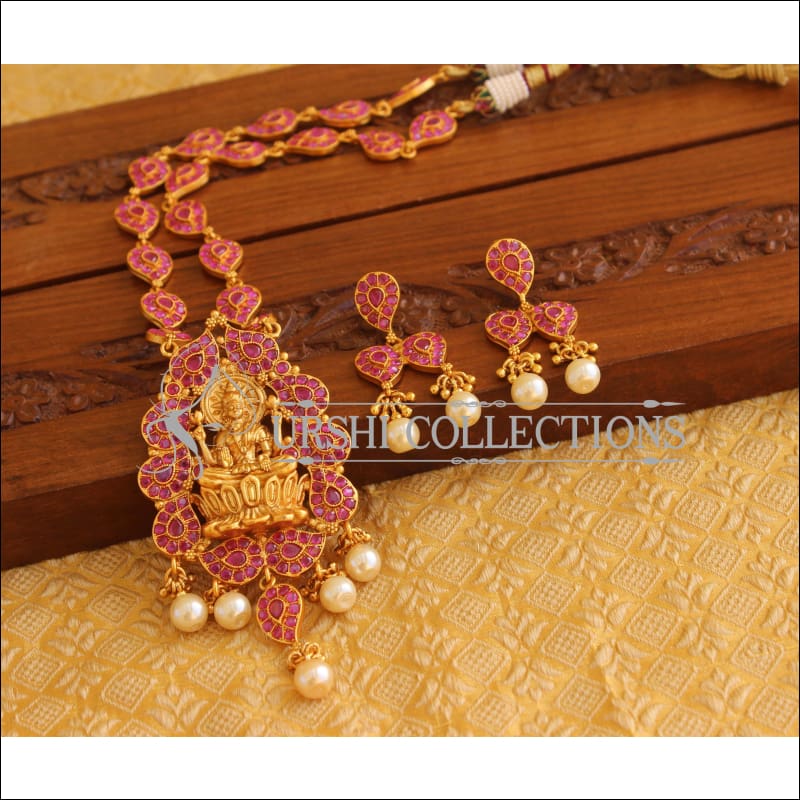 Designer Matte Finish Temple Necklace Set M2060 - Necklace Set