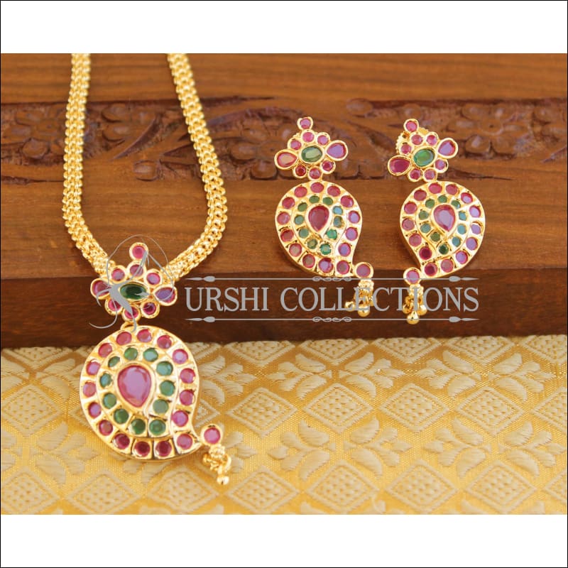 Designer micro gold plated mango necklace M707 - Necklace Set
