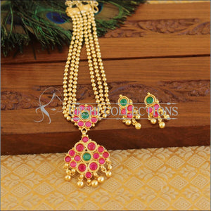 Designer micro gold plated necklace set M890 - Necklace Set