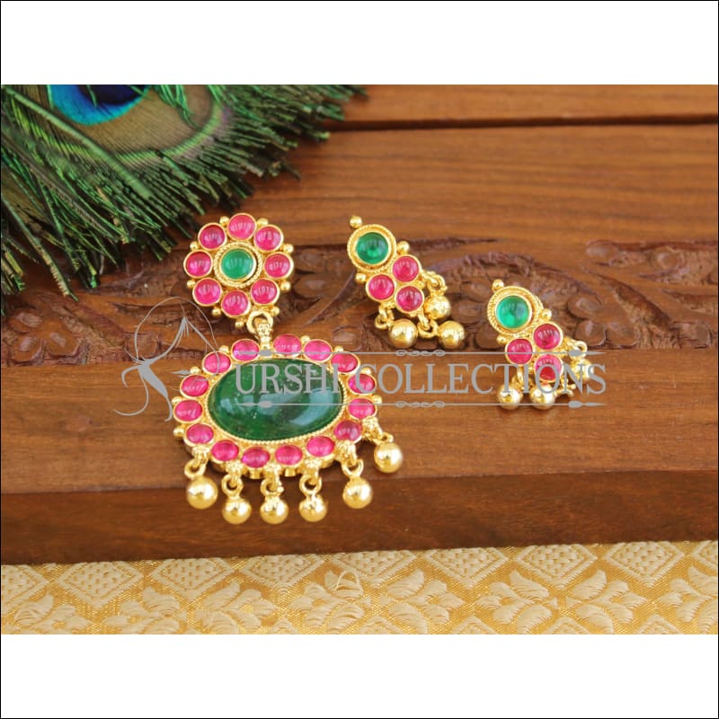 Designer Micro Gold plated pendnat set M896 - MULTY - Pendant Set