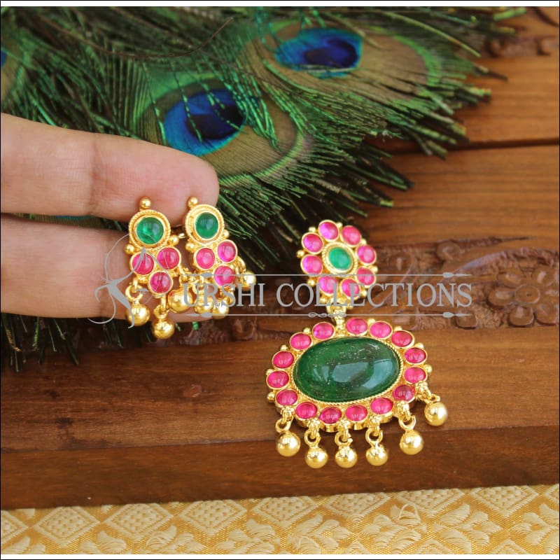 Designer Micro Gold plated pendnat set M896 - Pendant Set