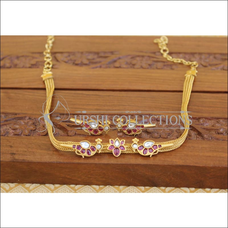 Designer peacock necklace set M1051 - Necklace Set