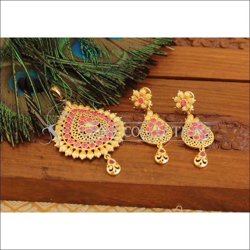 Designer ruby pendnat set M894 - Pendant Set